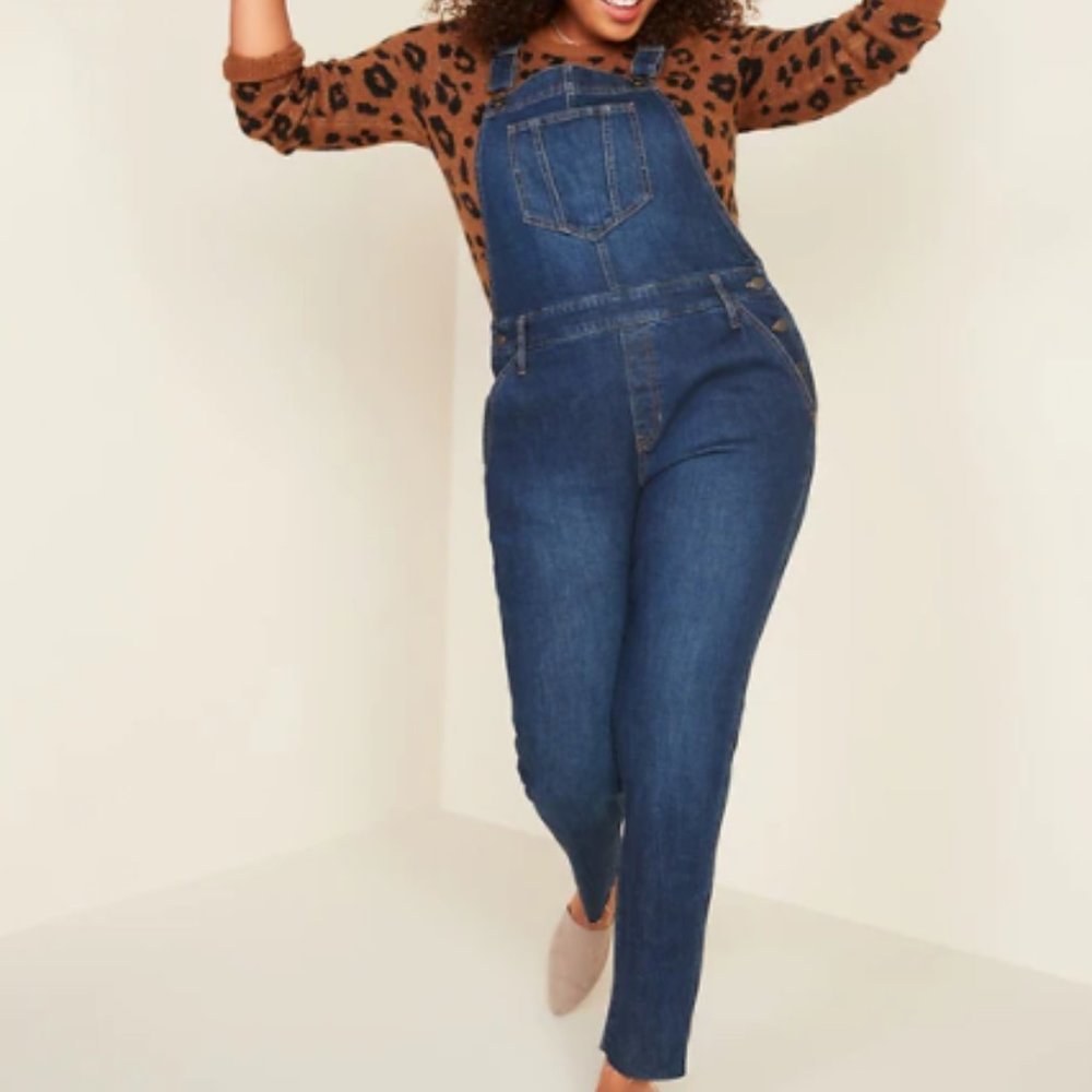 GAP Straight Dark-Wash Jean Overalls- Nikita